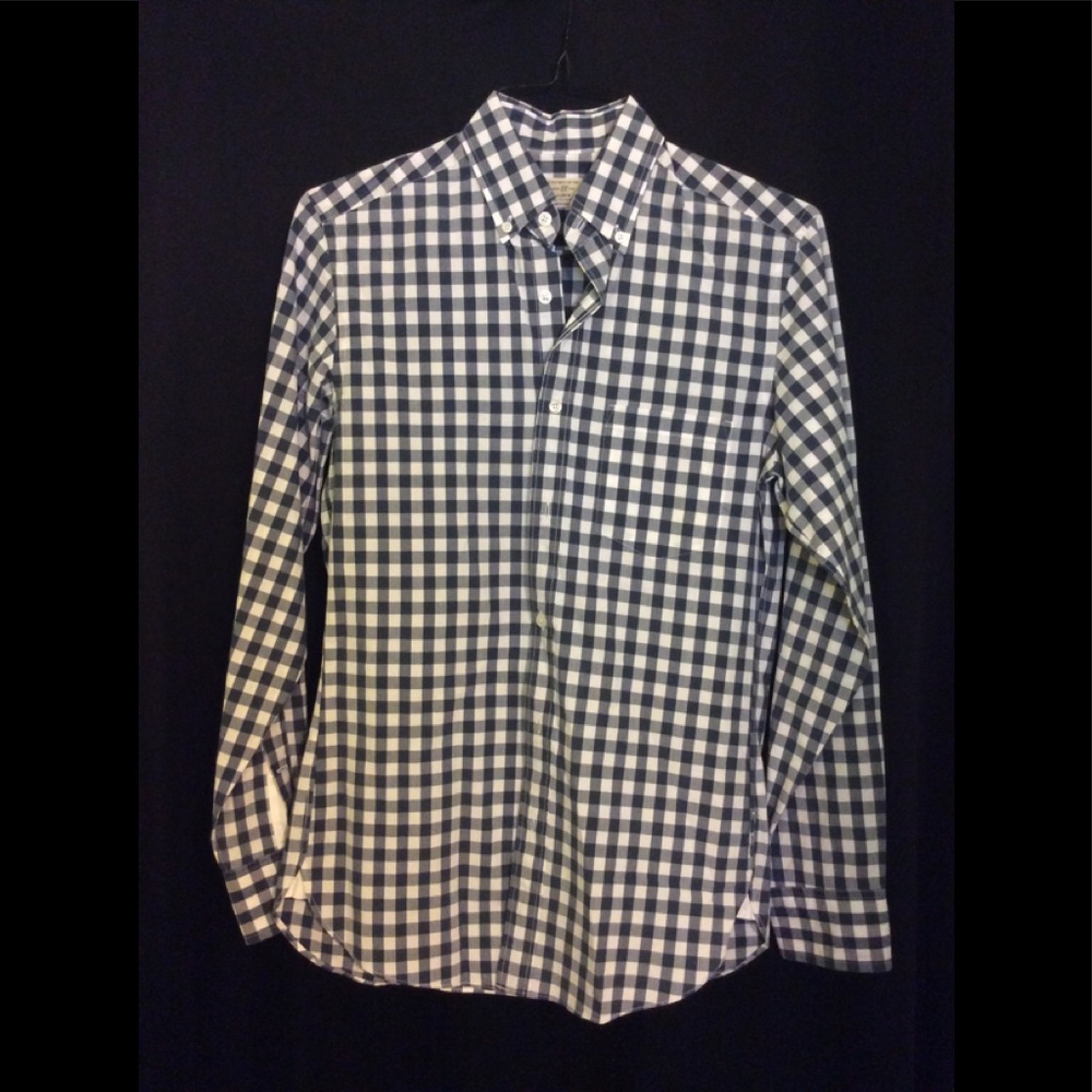 JCrew Cotton Button Down Shirt Women's Preppy Size XS Blue and White Check